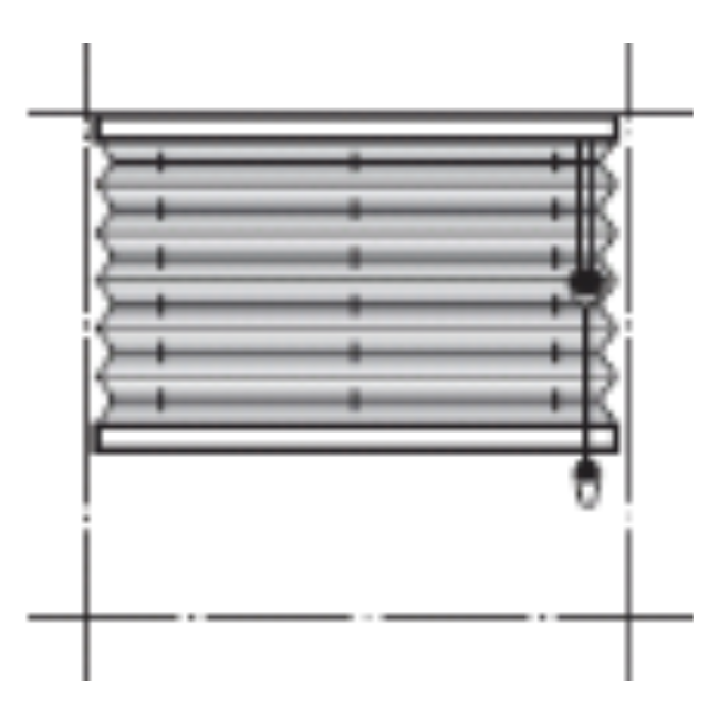 Modell: AO10 - Frihängande duettegardin med linlås i överlist. Manövreras med sidoreglage. Barnsäkerhet ingår. Minbredd: 400 mm. Maxbredd: 2000 mm. Minhöjd: 600 mm. Maxhöjd: 2500 mm.