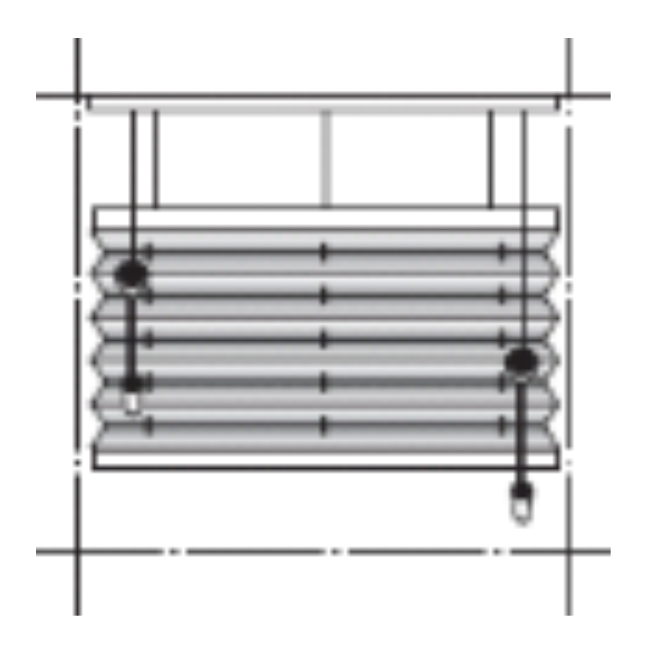 Modell: AO20 - Frihängande duettegardin med linlås i överlist på båda sidor. Vävpaket kan placeras var som helst på fönstret. Manövreras med dubbelreglage. Barnsäkerhet ingår. Minbredd: 400 mm. Maxbredd: 2000 mm. Minhöjd: 600 mm. Maxhöjd: 2500 mm.
